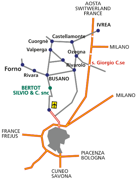 cartina canavese - Busano - torino